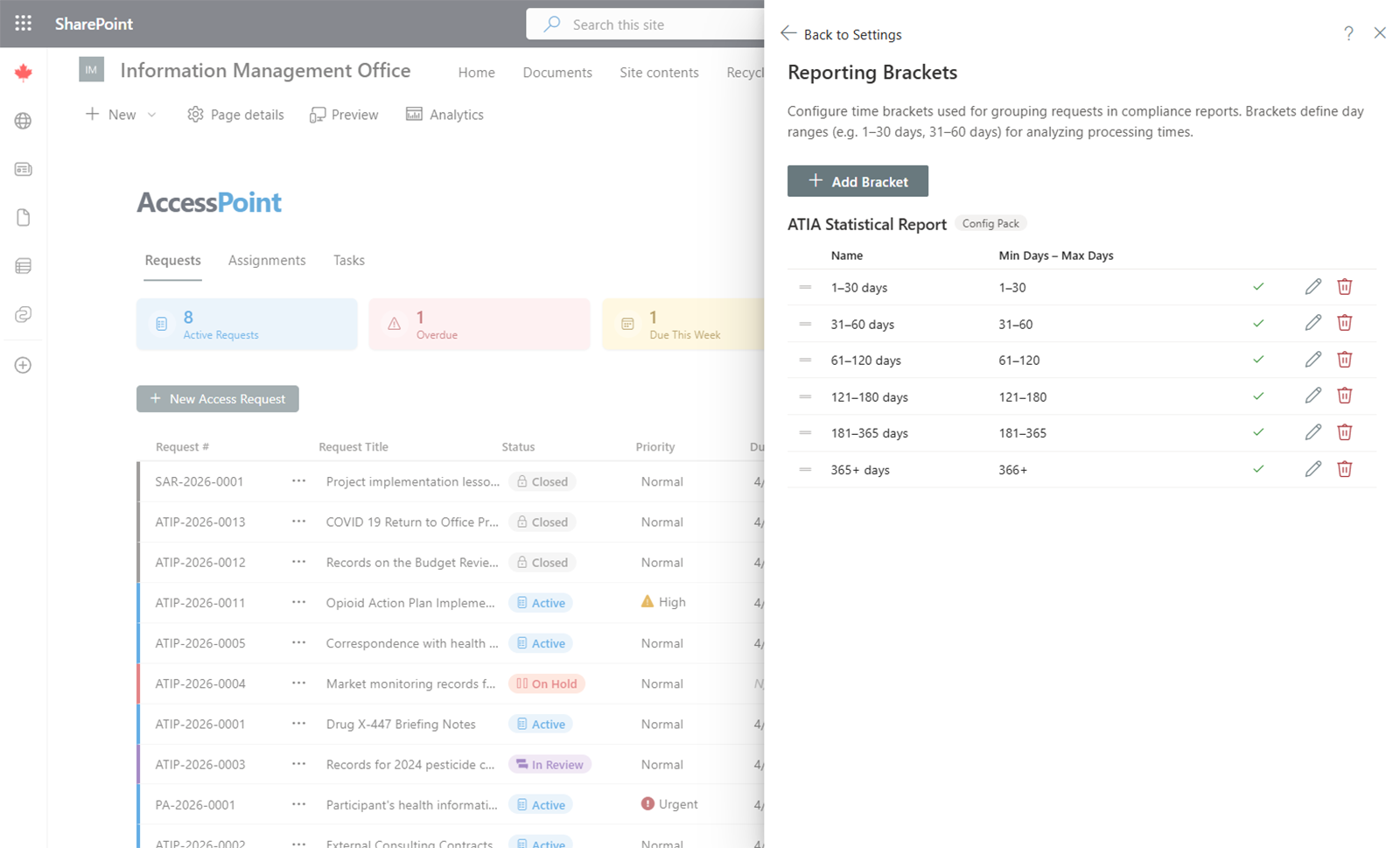 Reporting Brackets